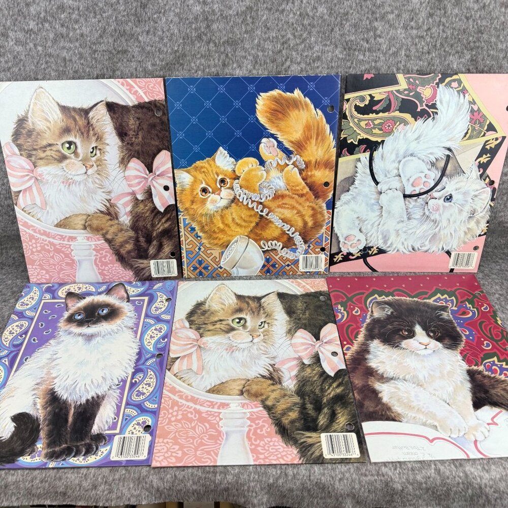 ✅VTG MEAD 1.5" Binder W/11 Sophisticats Folders & Pencil Pouch Morgan Creative - Picture 9 of 16